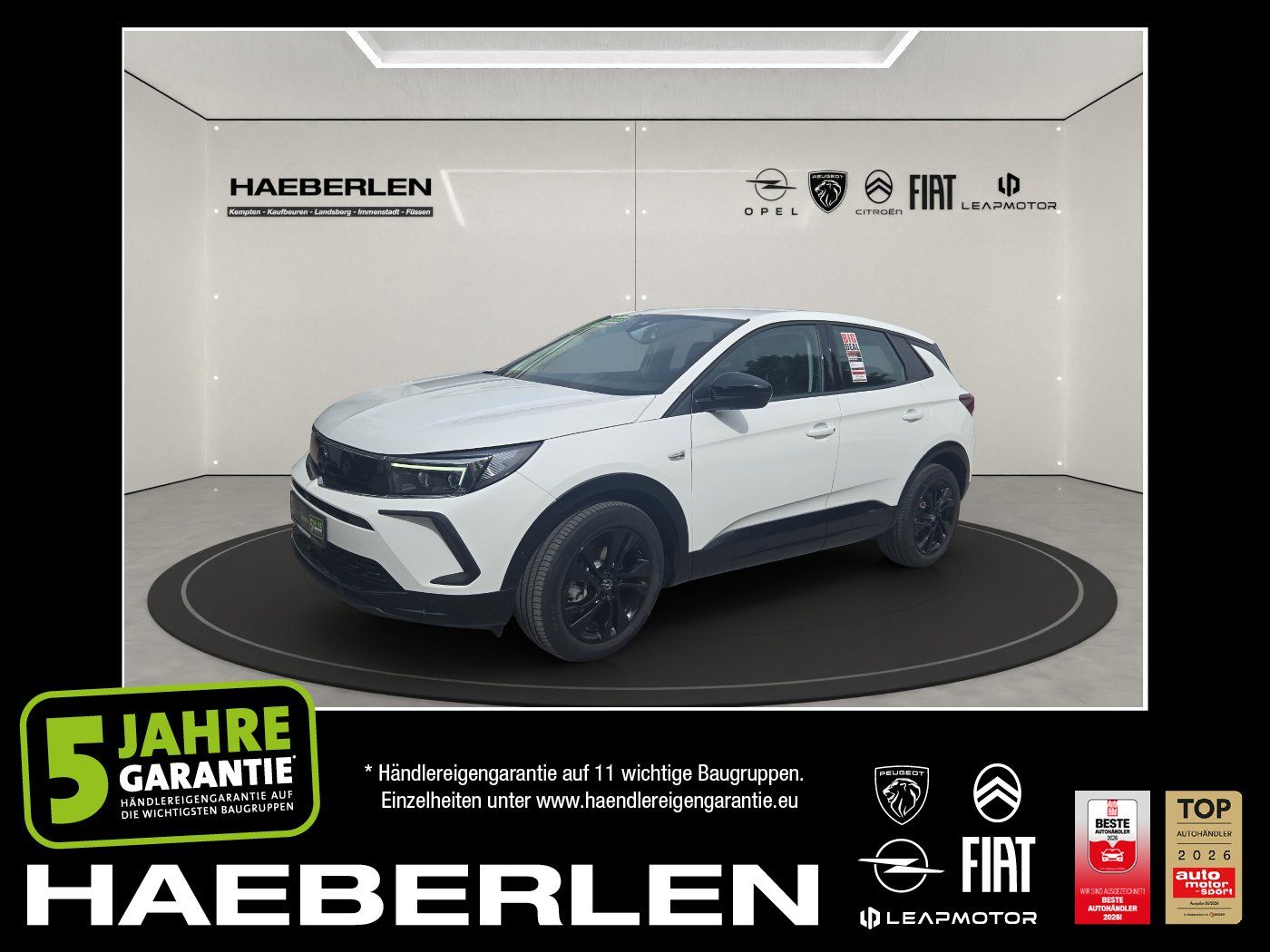 Opel Grandland 1.2 GS Line Alcantara+LED+Navi+SHZ+360