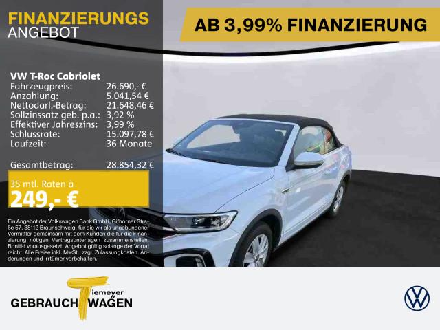 Volkswagen T-Roc Cabriolet 1.5 TSI DSG R-LINE LM18 NAVI KEY