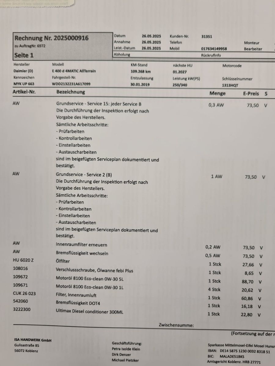 Fahrzeugabbildung Mercedes-Benz E 400 T-Modell 4Matic/ Multibeam / AHK / AMG