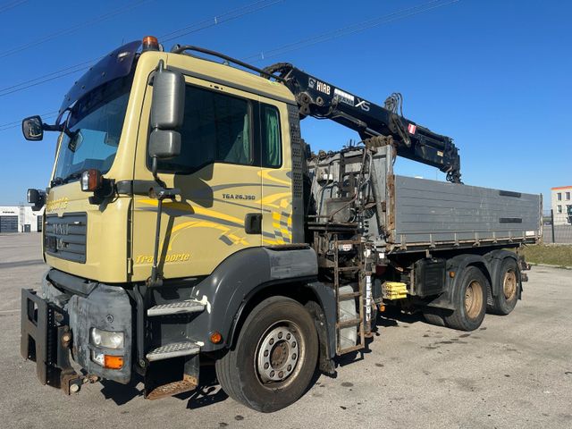 MAN TGA  26.390 - 3.Seiten Kipper - Hiab 144F Kran