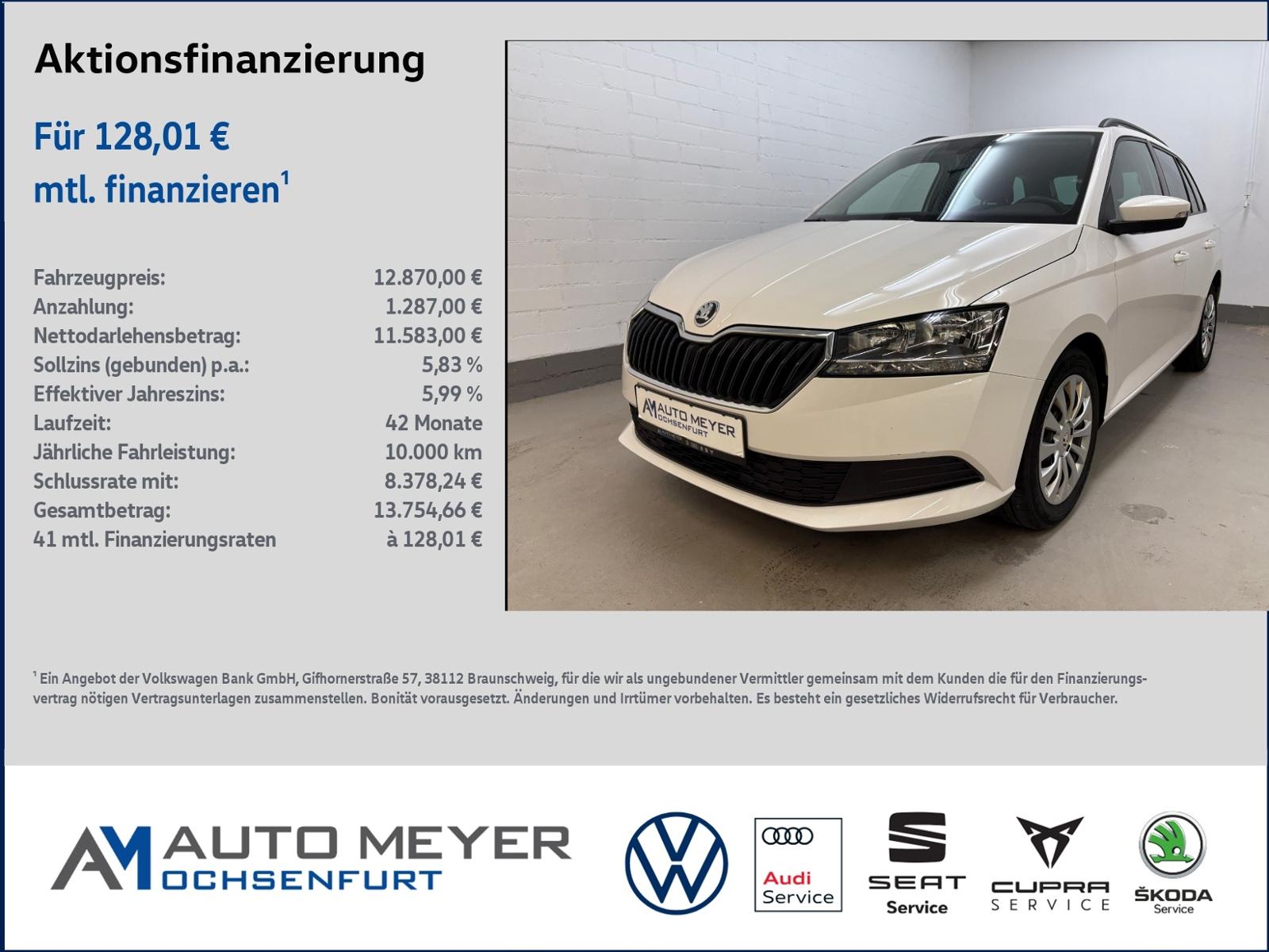 Skoda Fabia Combi Ambition 1.0 TSI Navi Bluetooth Shz.