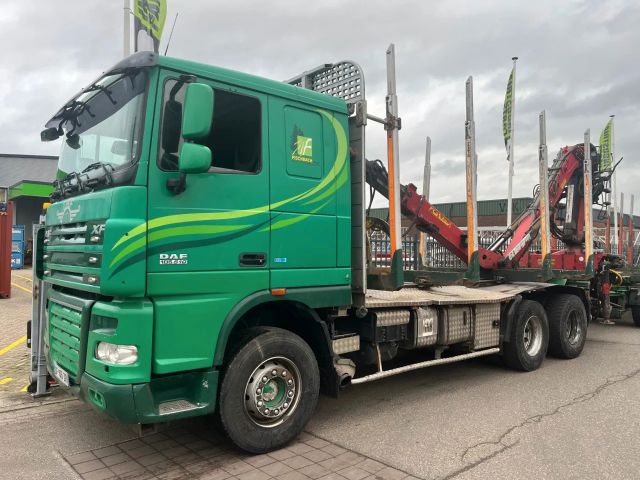 DAF XF 105.510 euro 5 * ATE * HIAB LOGLIFT 145Z * 6x