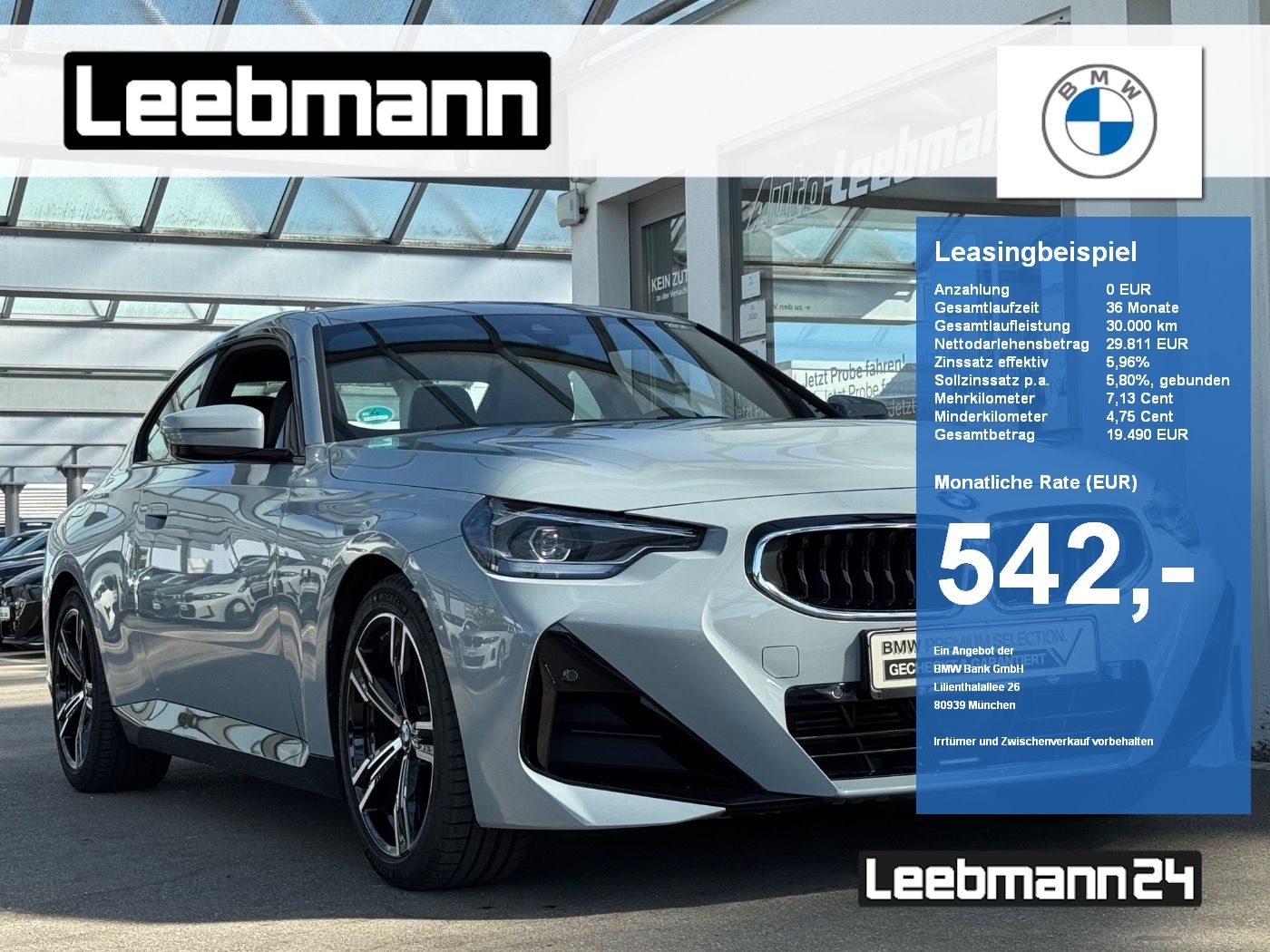 BMW 218i Coupé M-Sportpaket GARANTIE bis 05/2029