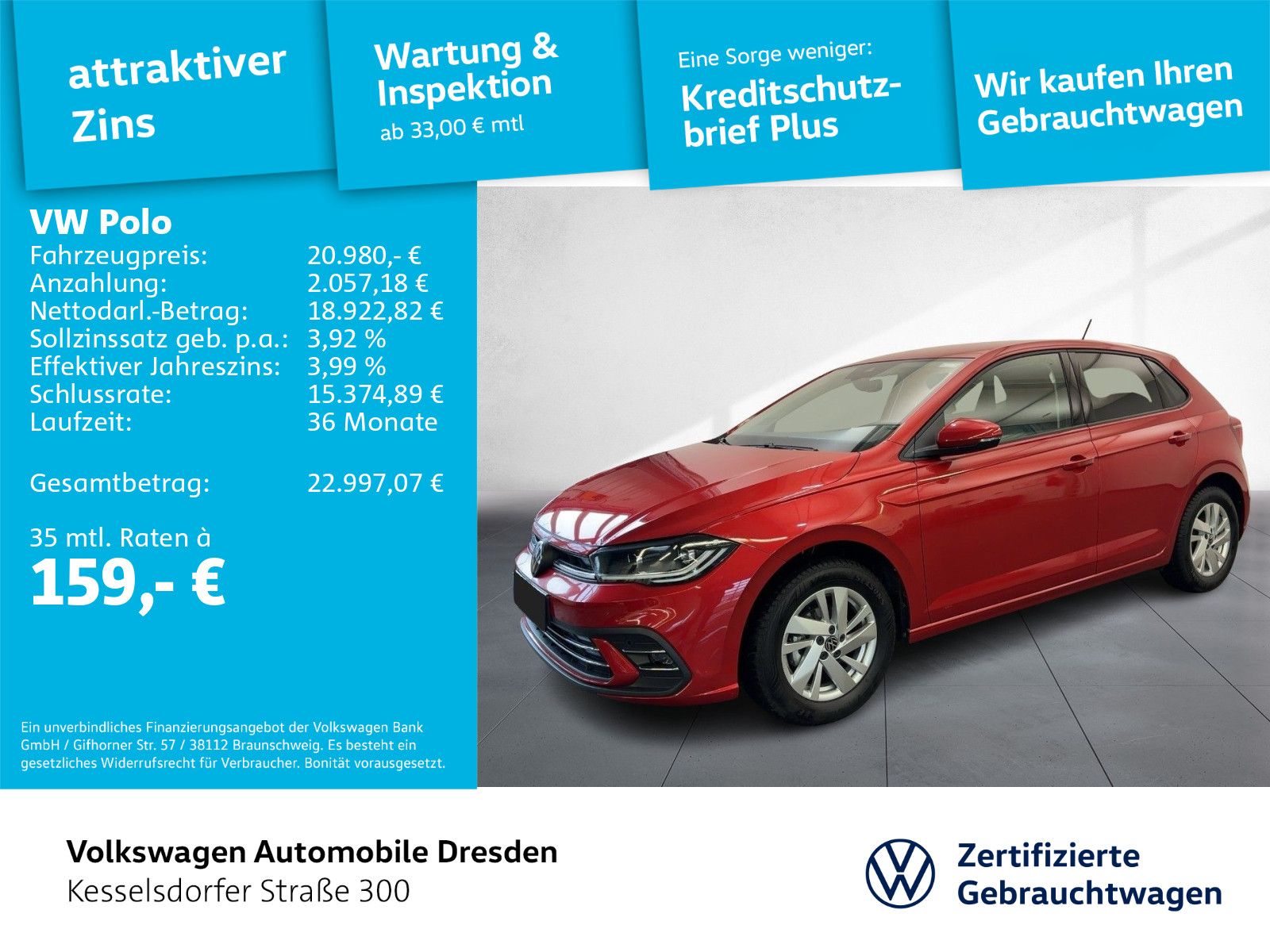 Volkswagen Polo 1.0 TSI DSG Style ACC PDC LED Navi