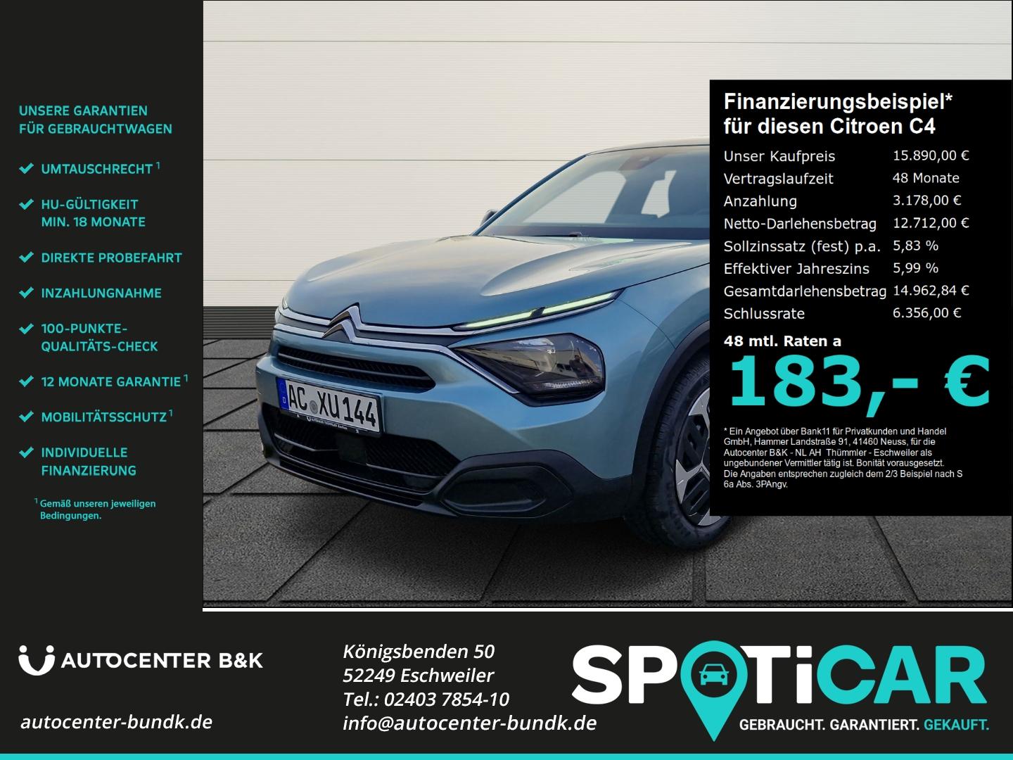 Citroën C4 YOU 1.2 PureTech 100 EU6d 2-Zonen-Klimaautom 