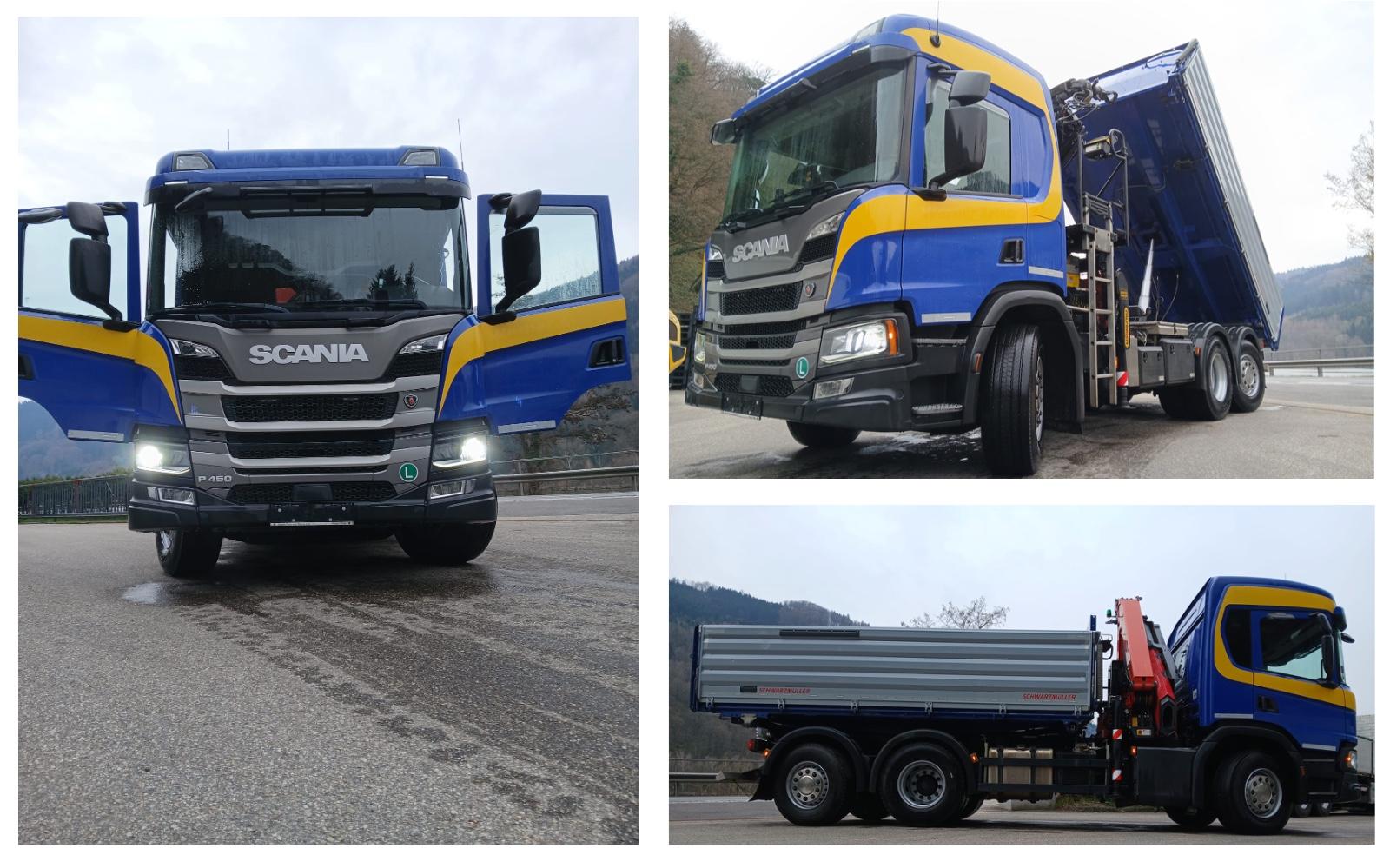 Scania P450/3S-KIPPER/FRONT-KRAN/TÜVV/138.425km/TOP!