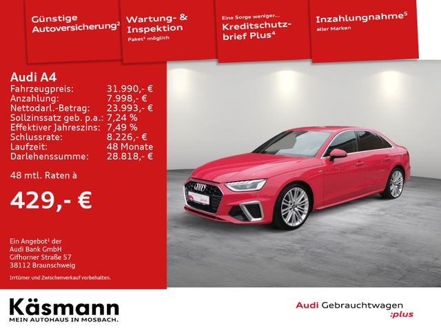 Audi A4 Lim S line 40TDI qu MATRIX AHK NAV B&O TOUR