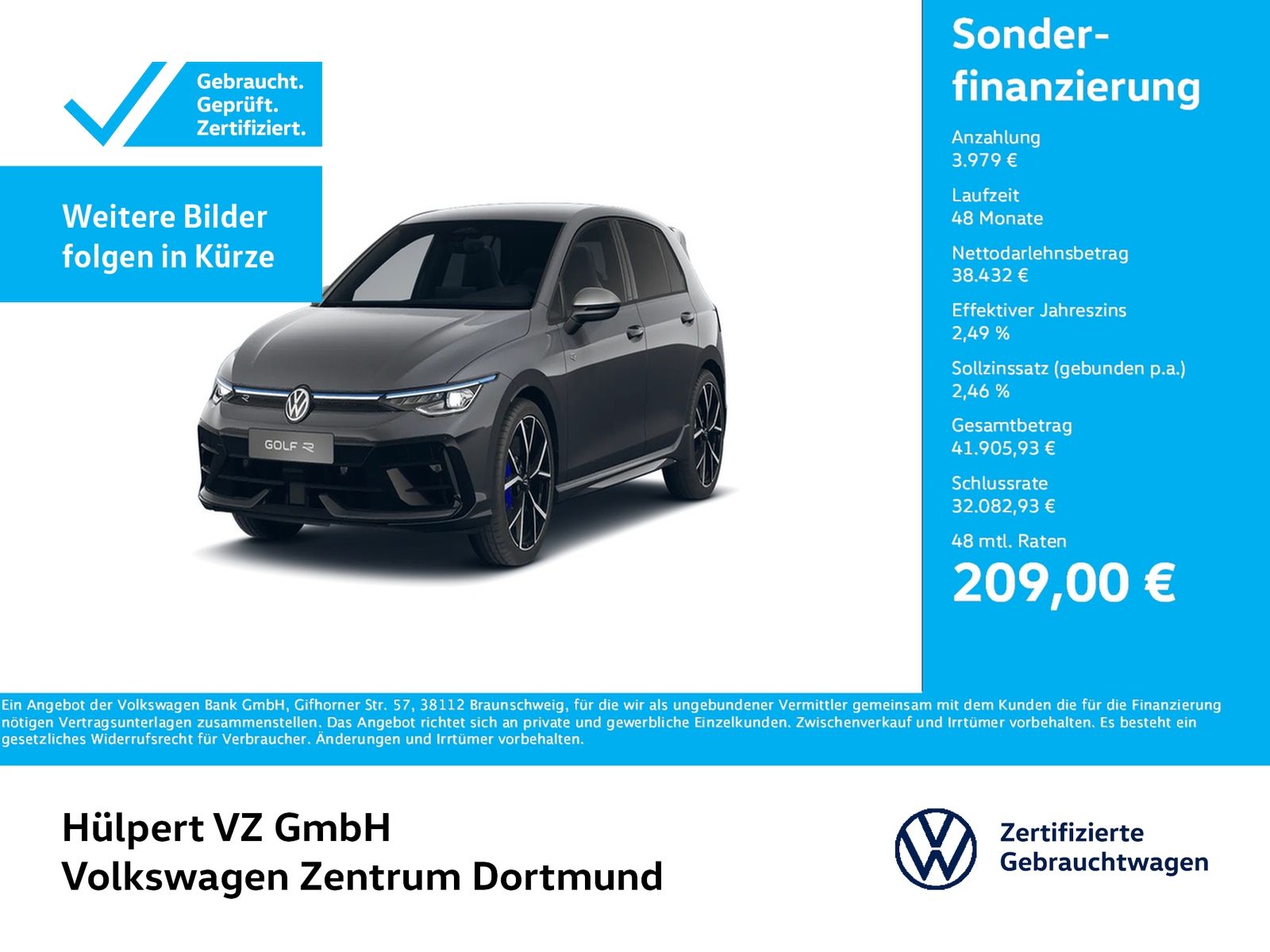 Volkswagen Golf VIII 2.0 R 4X4 CAM ACC LM19 NAVI LED foto 1