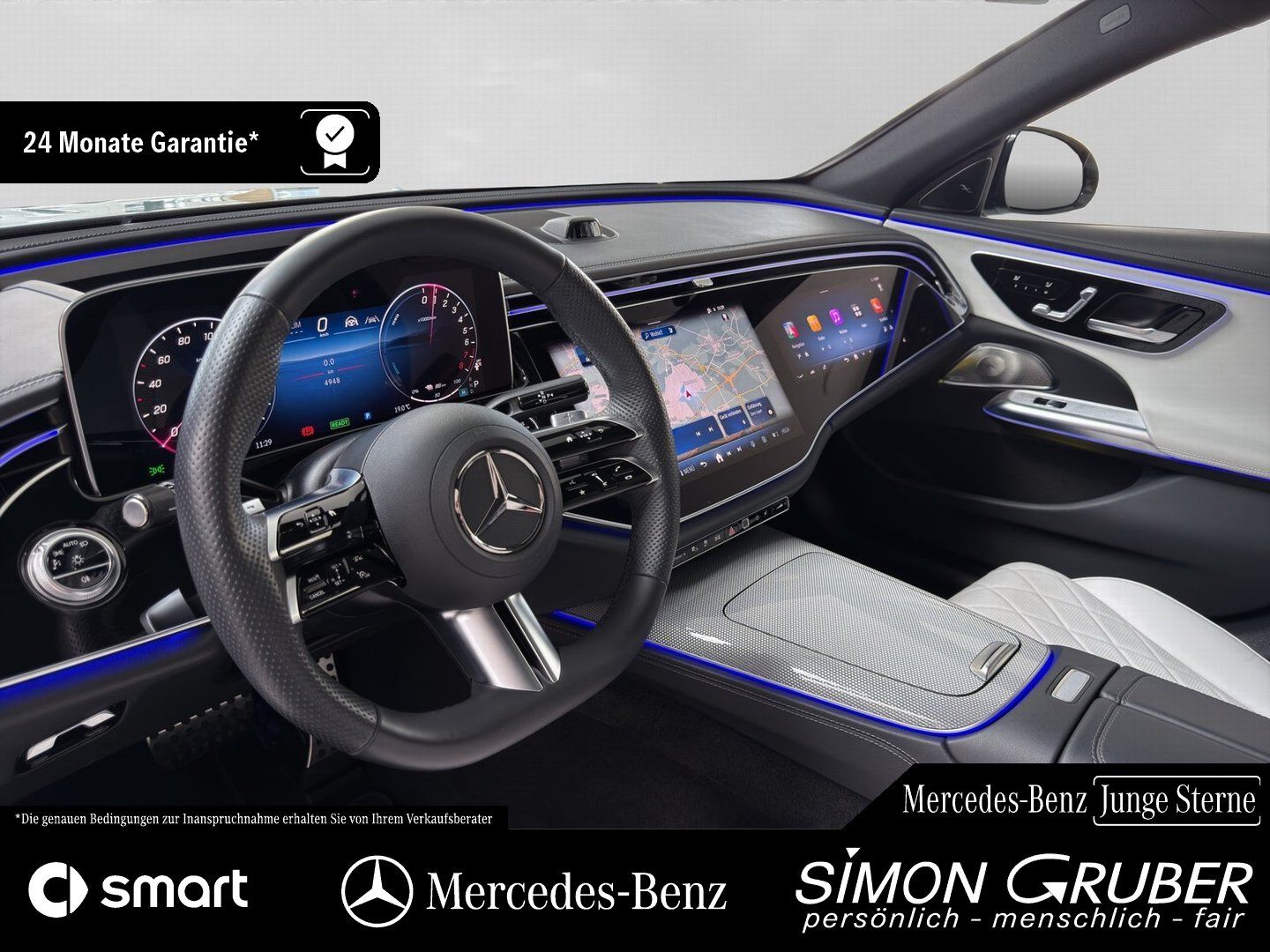 Fahrzeugabbildung Mercedes-Benz E 400 e 4M AMG Pano Airmatic Superscreen Nappa