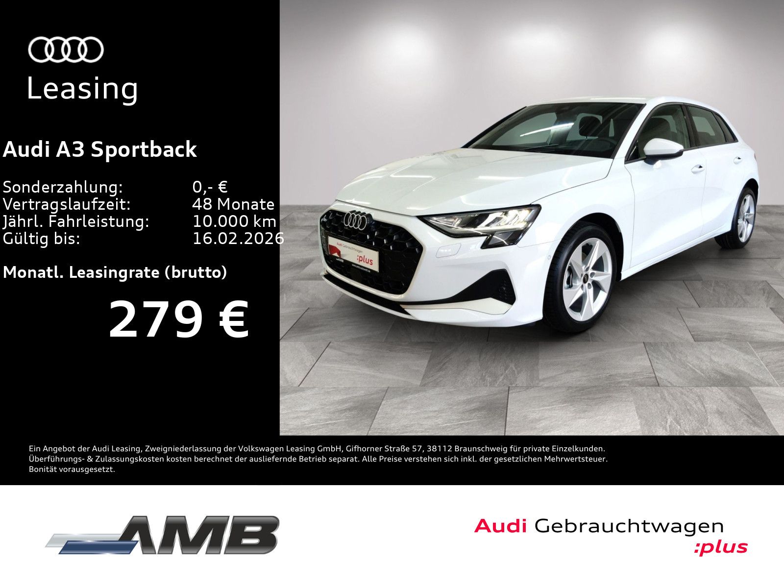 Audi A3 Sportback Advanced 30 TDI AHK/vC+/Nav+/01.30G