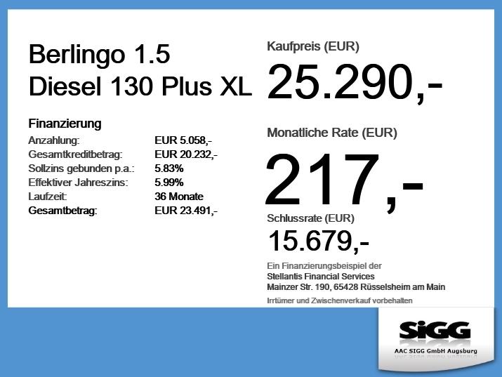 Citroën Berlingo 1.5 Diesel 130 Plus XL 7-Sitzer AKTION