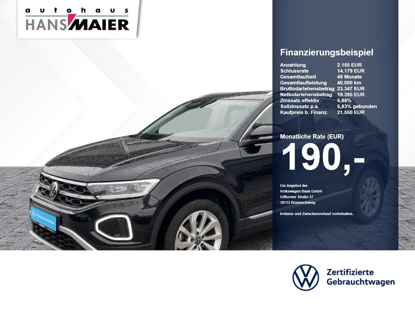 Volkswagen T-Roc Style TDI 6-Gang AHK RearView Navi GJR