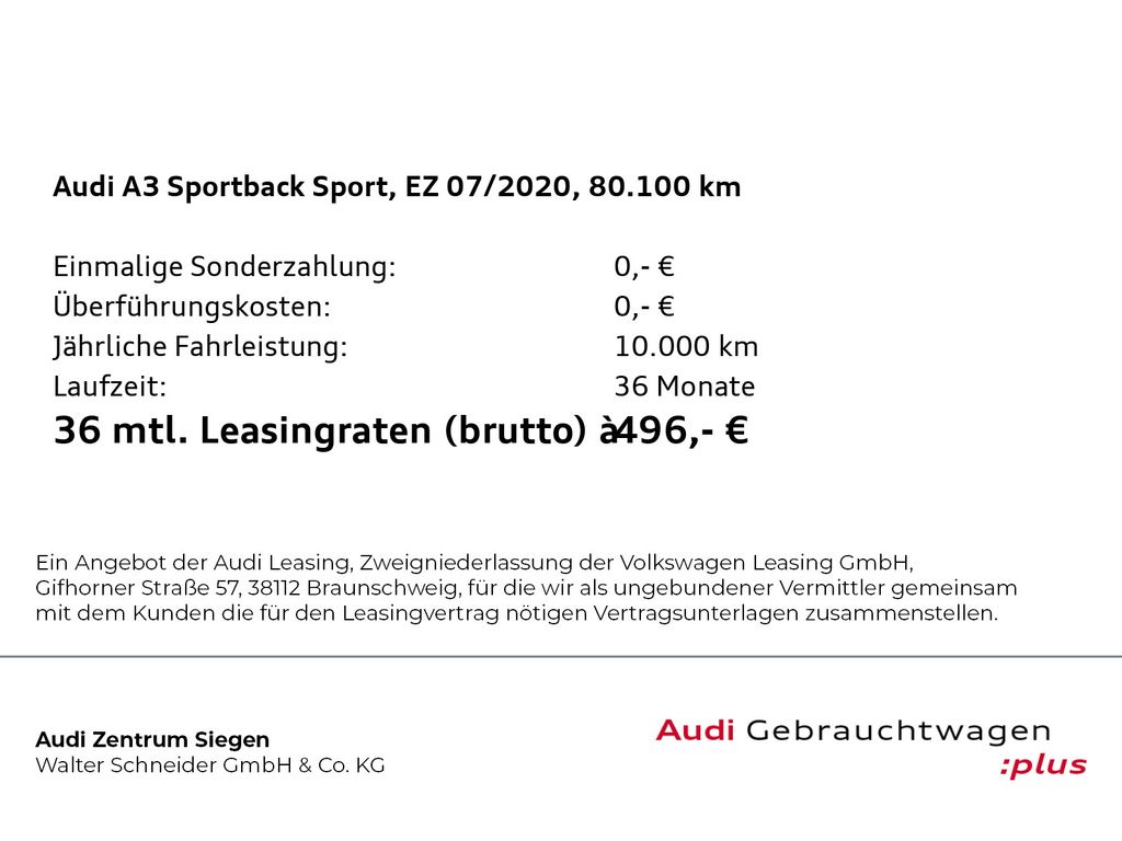 Audi A3 Sportback 35 TFSI sport Navi 17" Xenon SHZ