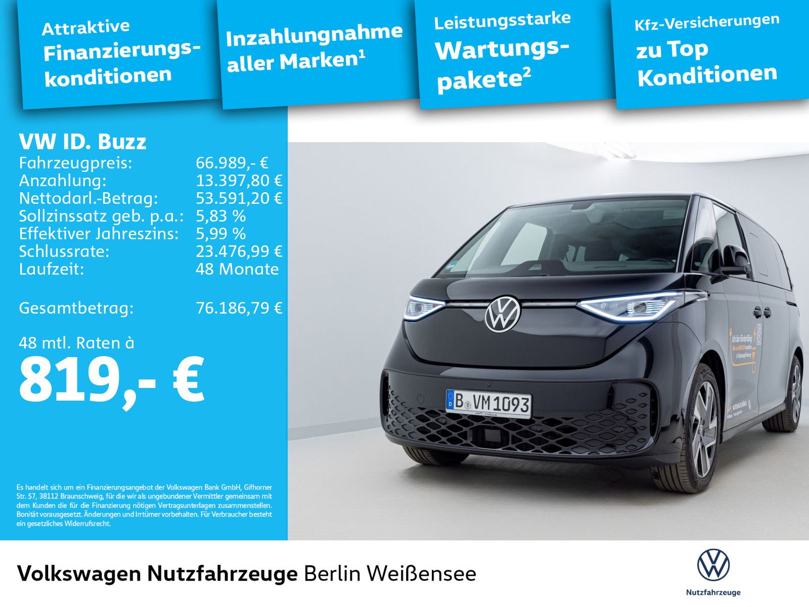 Volkswagen ID.Buzz Pro LR*6-SITZ*AHK*PANO*RFK*NAV*HUD*MATRI imagem 2