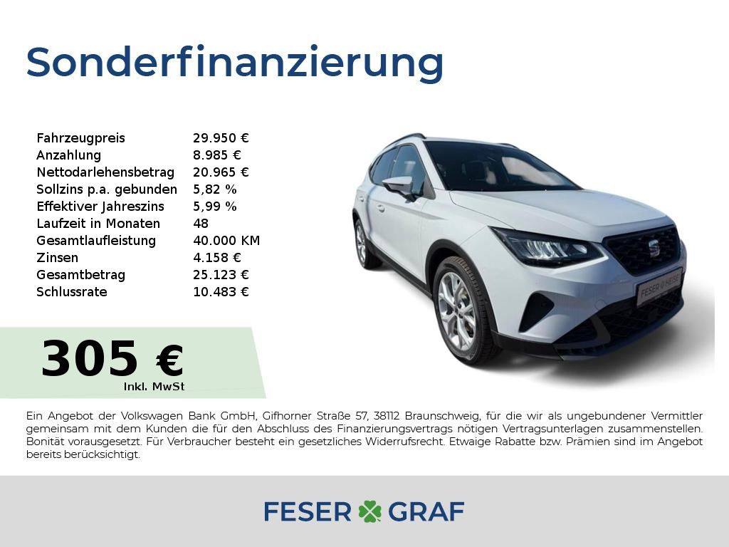 Arona FR 1.5 TSI DSG LED/SHZ/Kamera