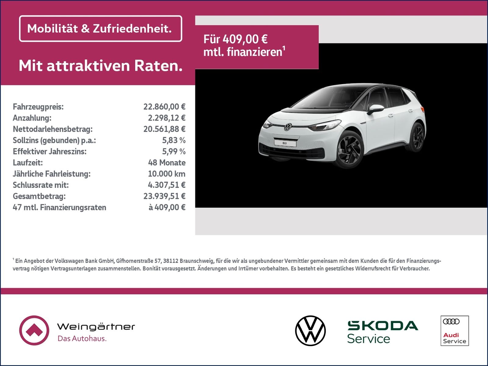 Volkswagen ID.3 Life Pro Performance, Wärmepumpe, ACC, Navi