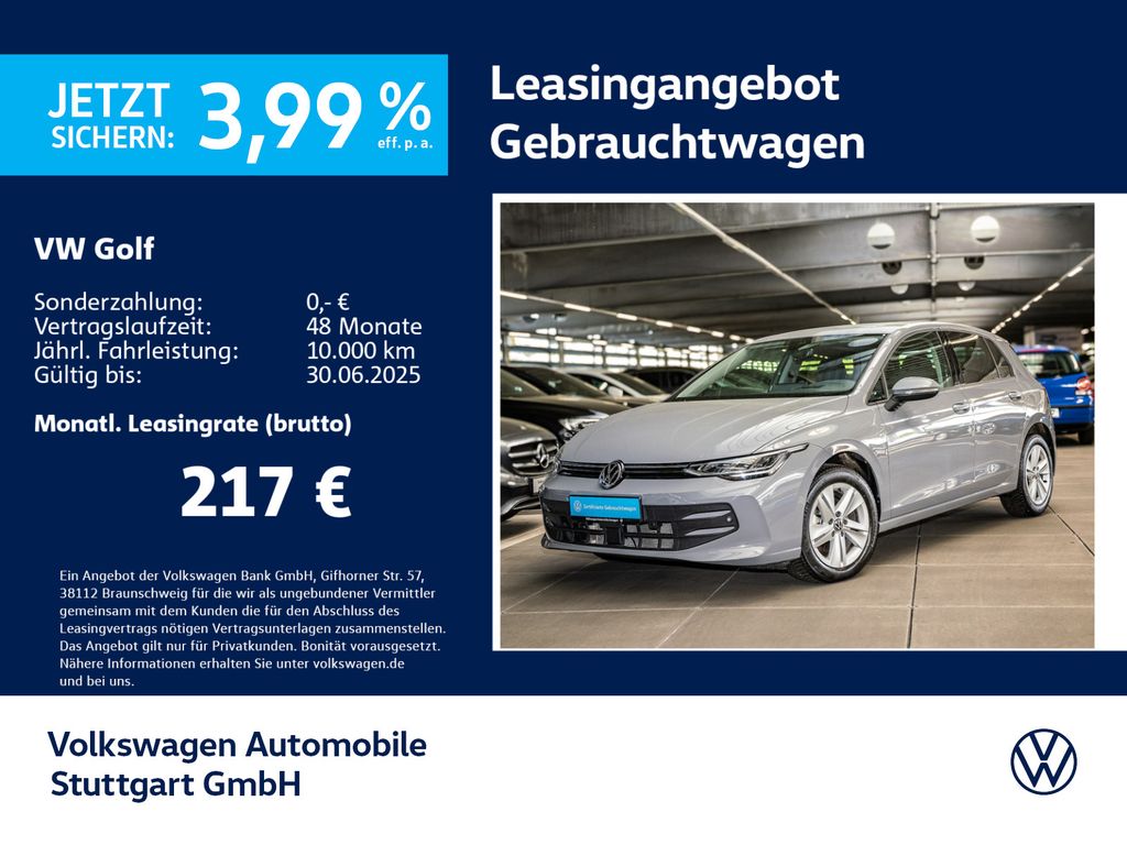 Volkswagen Golf 8 Life 1.5 TSI Navi Tempomat