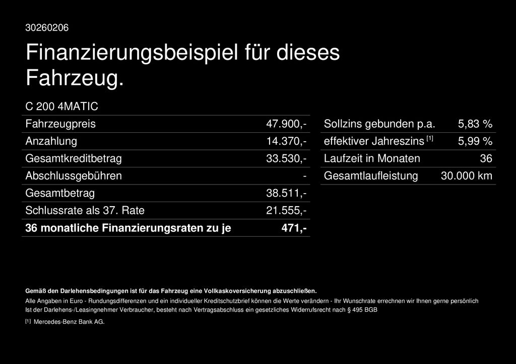 Fahrzeugabbildung Mercedes-Benz C 200 4MATIC AMG 19Zoll Pano Ambi Distr. 360 AHK