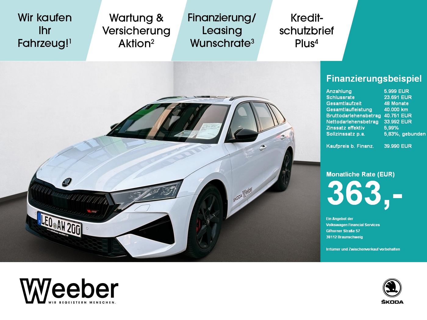 Skoda OCTAVIA COMBI 2.0 TSI DSG RS Panodach AHK Navi
