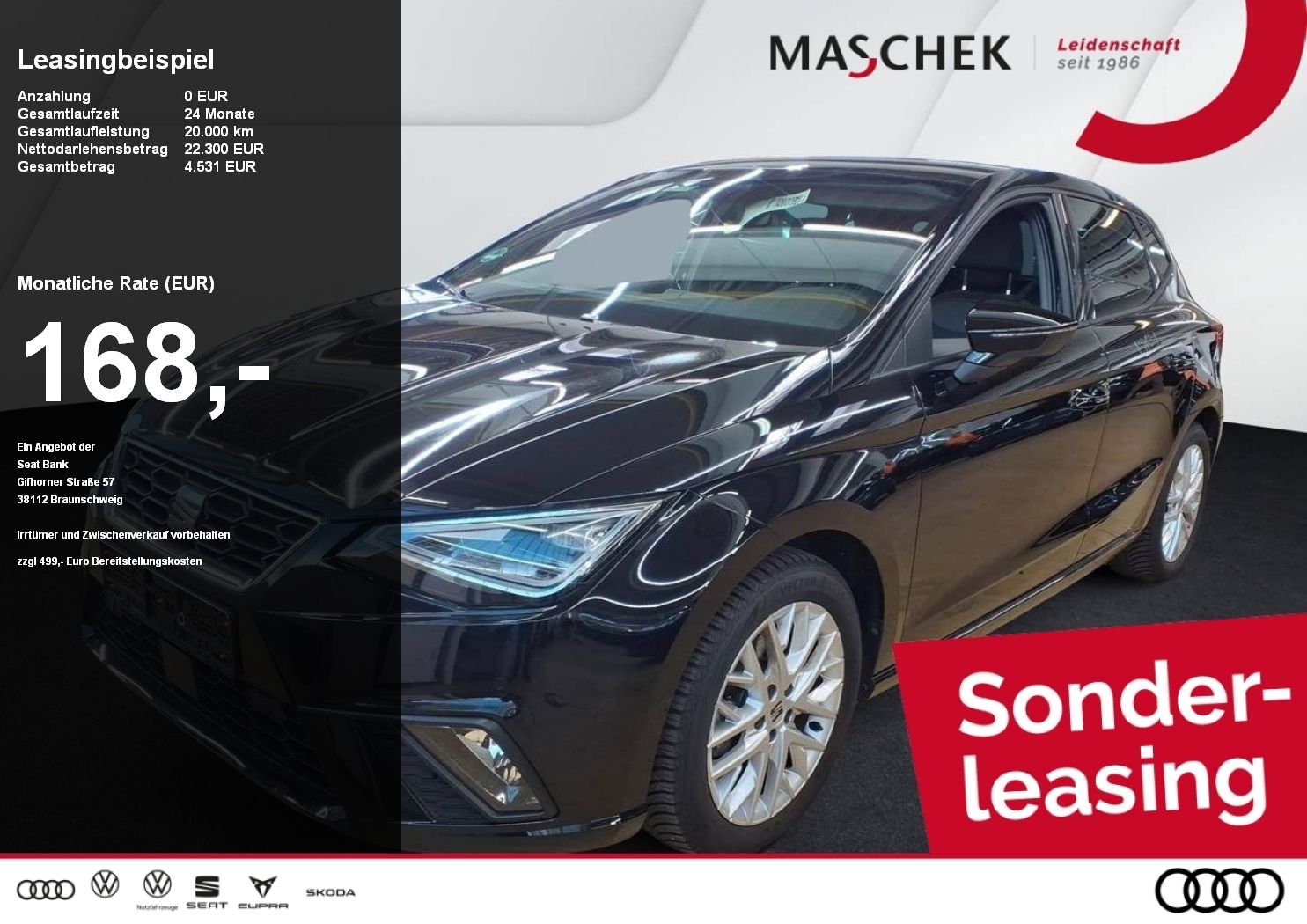 Seat Ibiza FR 1.5 TSI Sonderleasing Navi VollLED Full