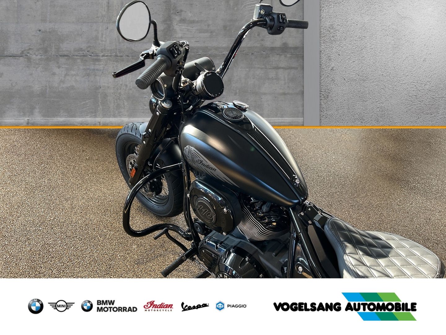 Fahrzeugabbildung Indian Chief Bobber Heckumbau, Ape Lenker, Blinkerumbau