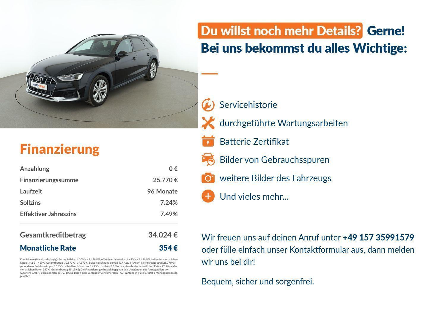 Audi A4 45 TFSI Mild-Hybrid quattro Aut.*NAVI, миниатюра 14