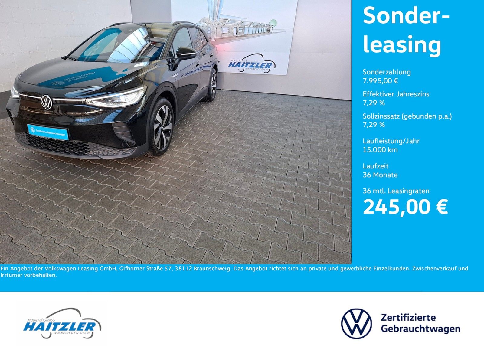 Fahrzeugabbildung Volkswagen ID.4 Pro Performance 150 kW + LED Matrix + Navi+