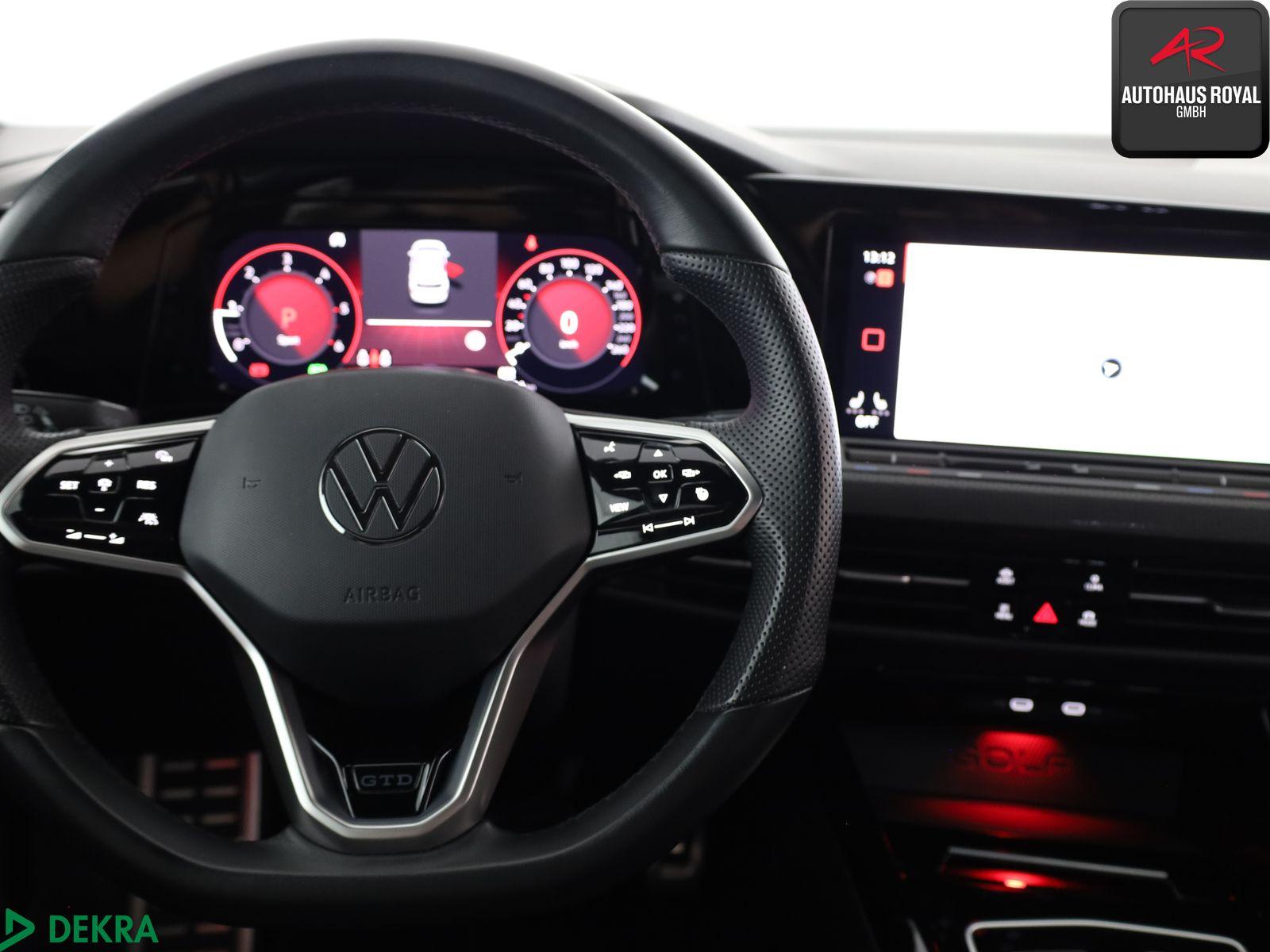 Volkswagen Golf VIII 2.0 GTD ACC,TOTWINKEL,AMBIENTE,1HAND, миниатюра 10