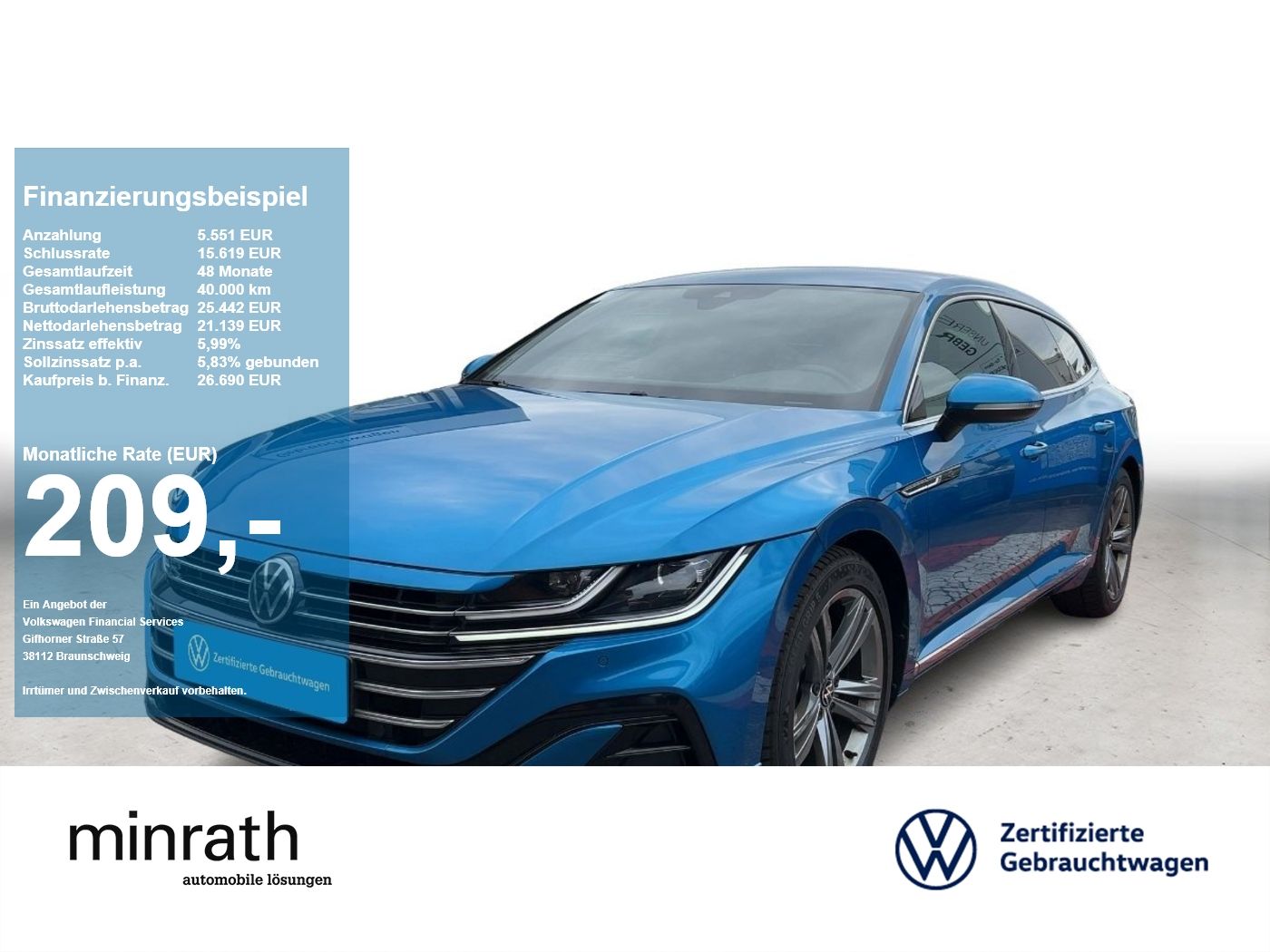 VW Arteon SB R-Line 4M TDI DSG 4M+APP+4xSHZ+AHK+VIR