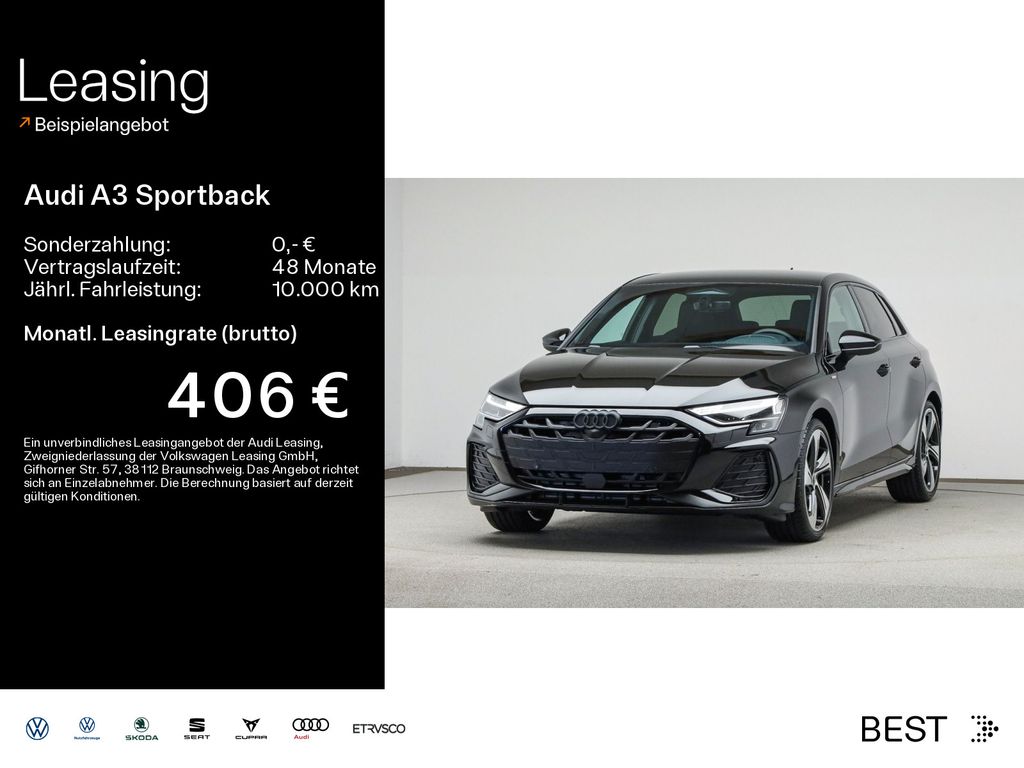 A3 Sportback S line TFSI CARPLAY*KAMERAS*LED*BUS