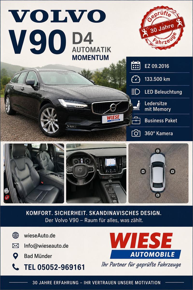 Volvo V90 Kombi Leder, Memory, LED Momentum