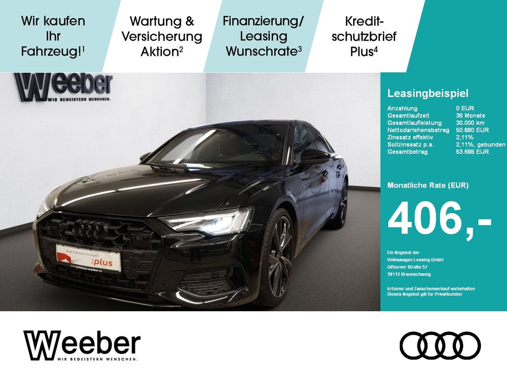 Audi A6 Lim. AHK*NAVI*LED*LEDER*21LM*BLACKSTYLE*5J GA