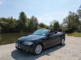 BMW 118i A Cabrio, Navi, Sportsitze, Insp. / TüV neu - BMW 118 mit Benzin-Antrieb: Schwarz, Leder, Cabrio, Automatik