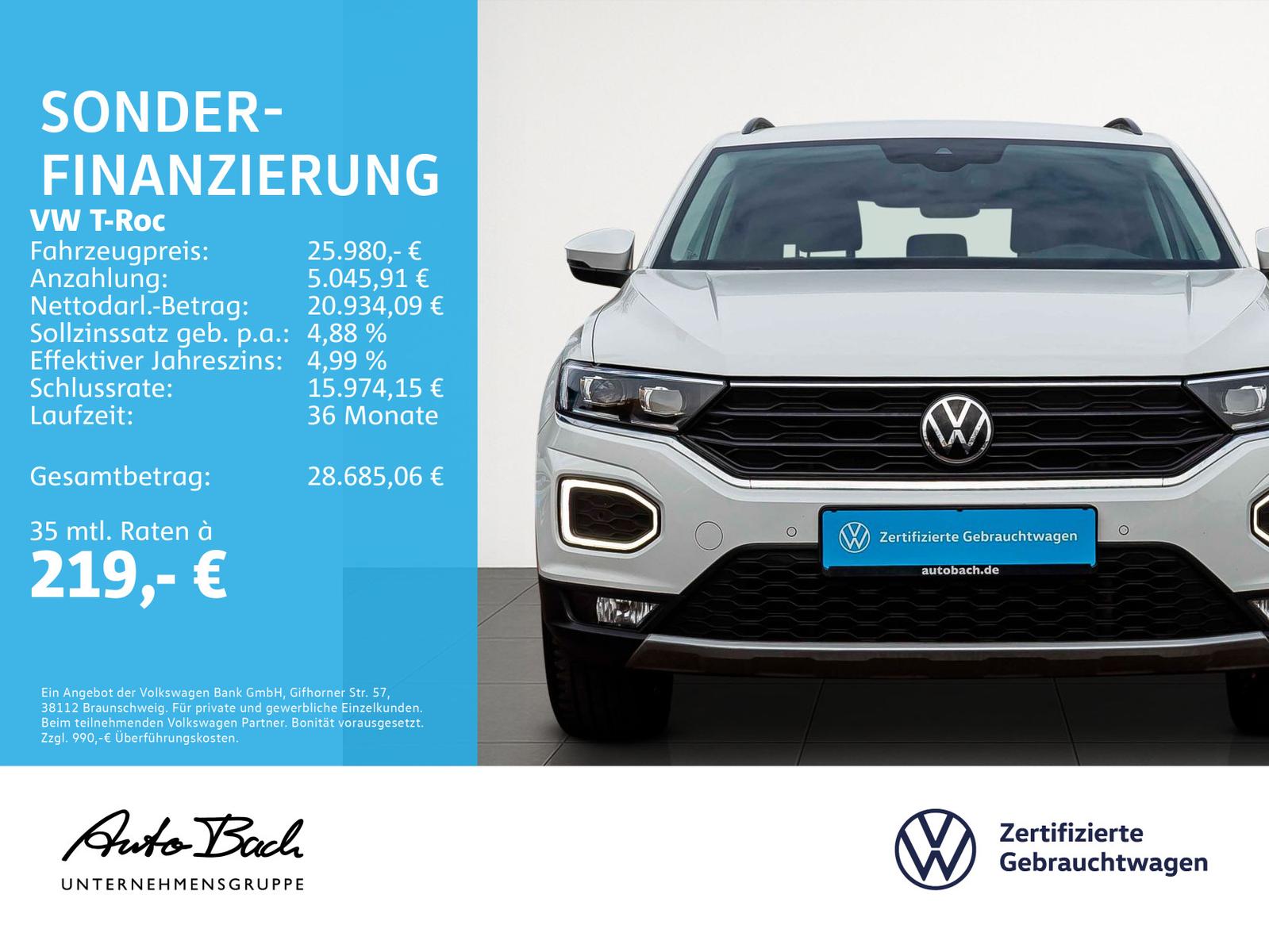 Volkswagen T-ROC 2.0 TDI DSG "Style" 4Motion Navi LED ACC