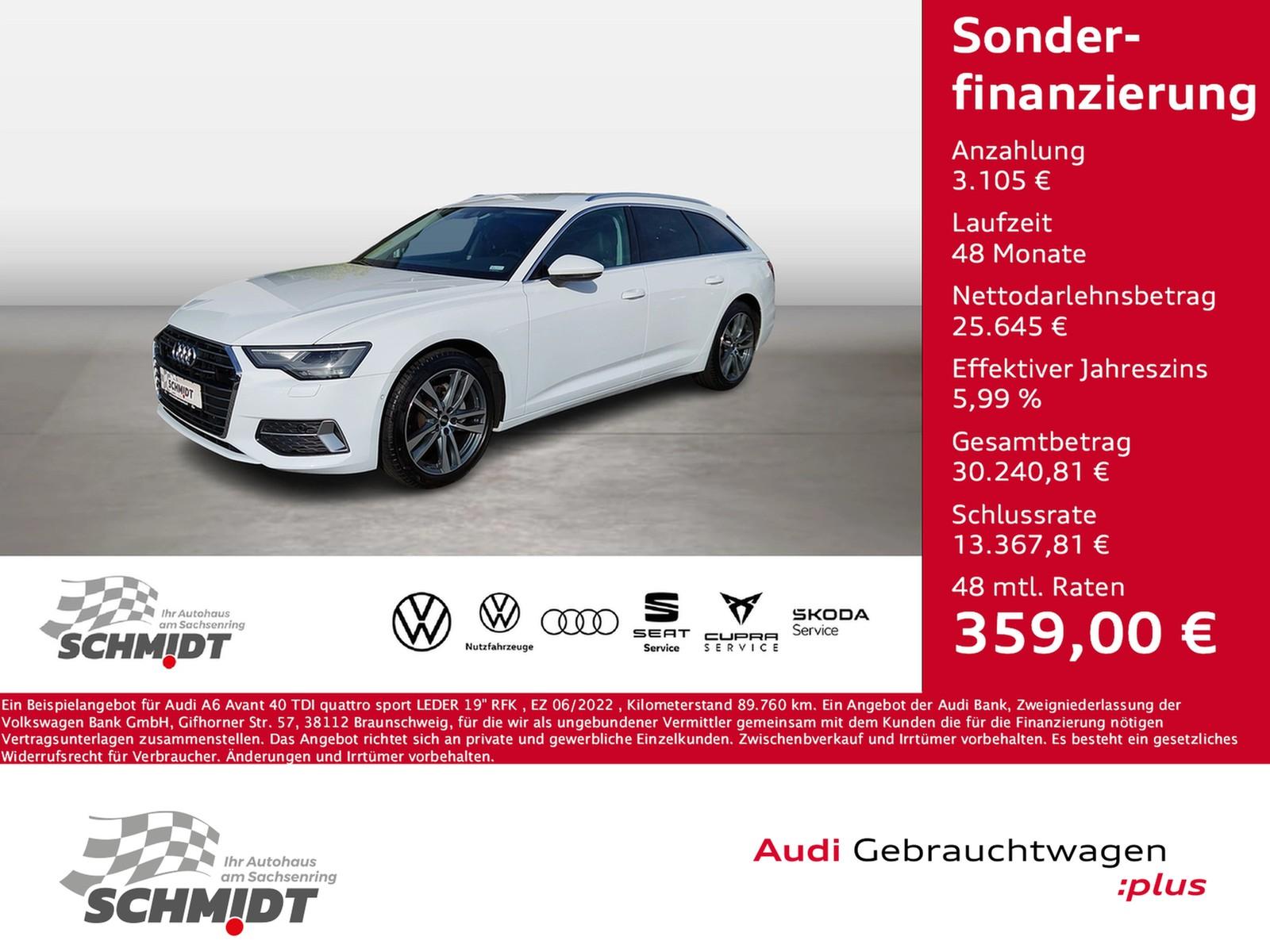 Audi A6 Avant 40 TDI quattro sport LEDER 19" RFK