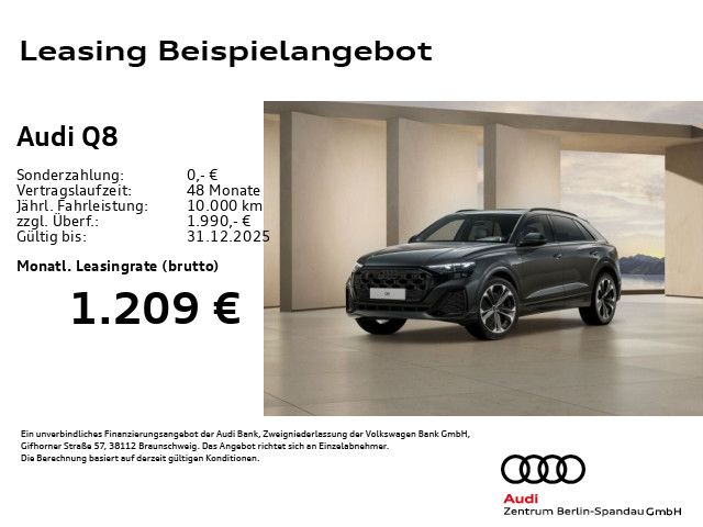 Vorschaubild: AUDI Q8 TDI qu. S line tiptronic *PANO*MATRIX*B&O* (Fahrzeug-Nr. ABGO45)