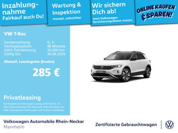 Volkswagen Leasingangebot: Volkswagen T-Roc 2.0 TDI GOAL DSG Navi AHK Kamera uvm.