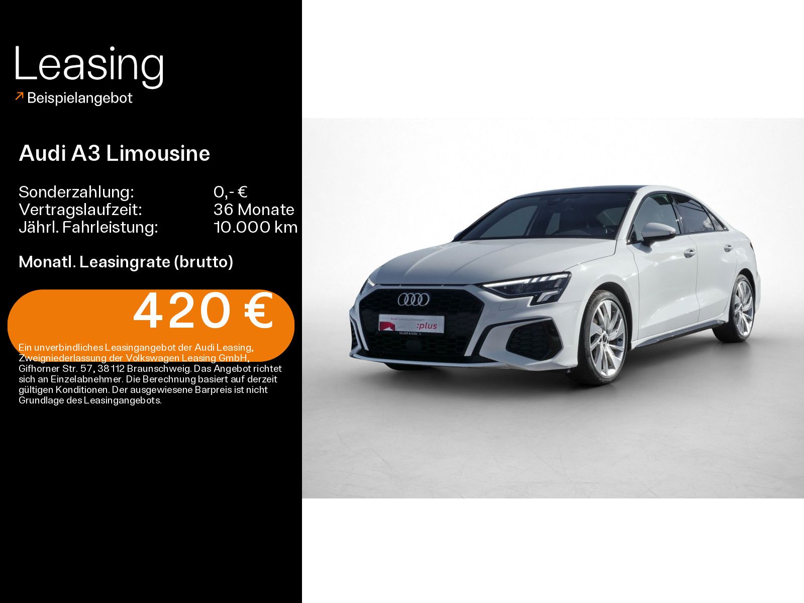 Audi A3 Limousine 35 TDI S line LED*RFK*Panoramadach*
