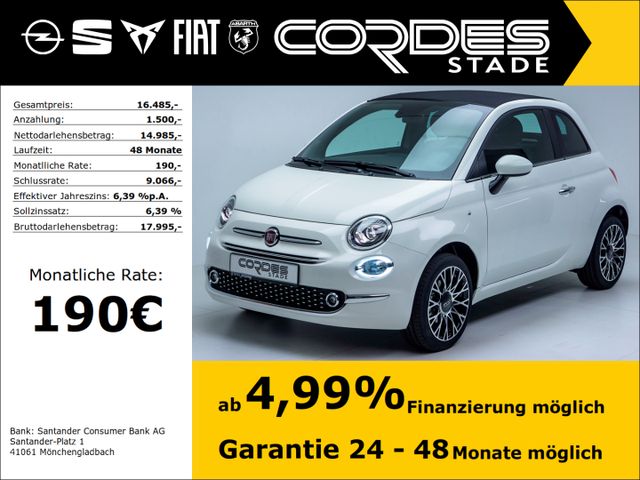 Fiat 500C Dolcevita 1.0 Cabrio Klimaaut Tempomat Navi