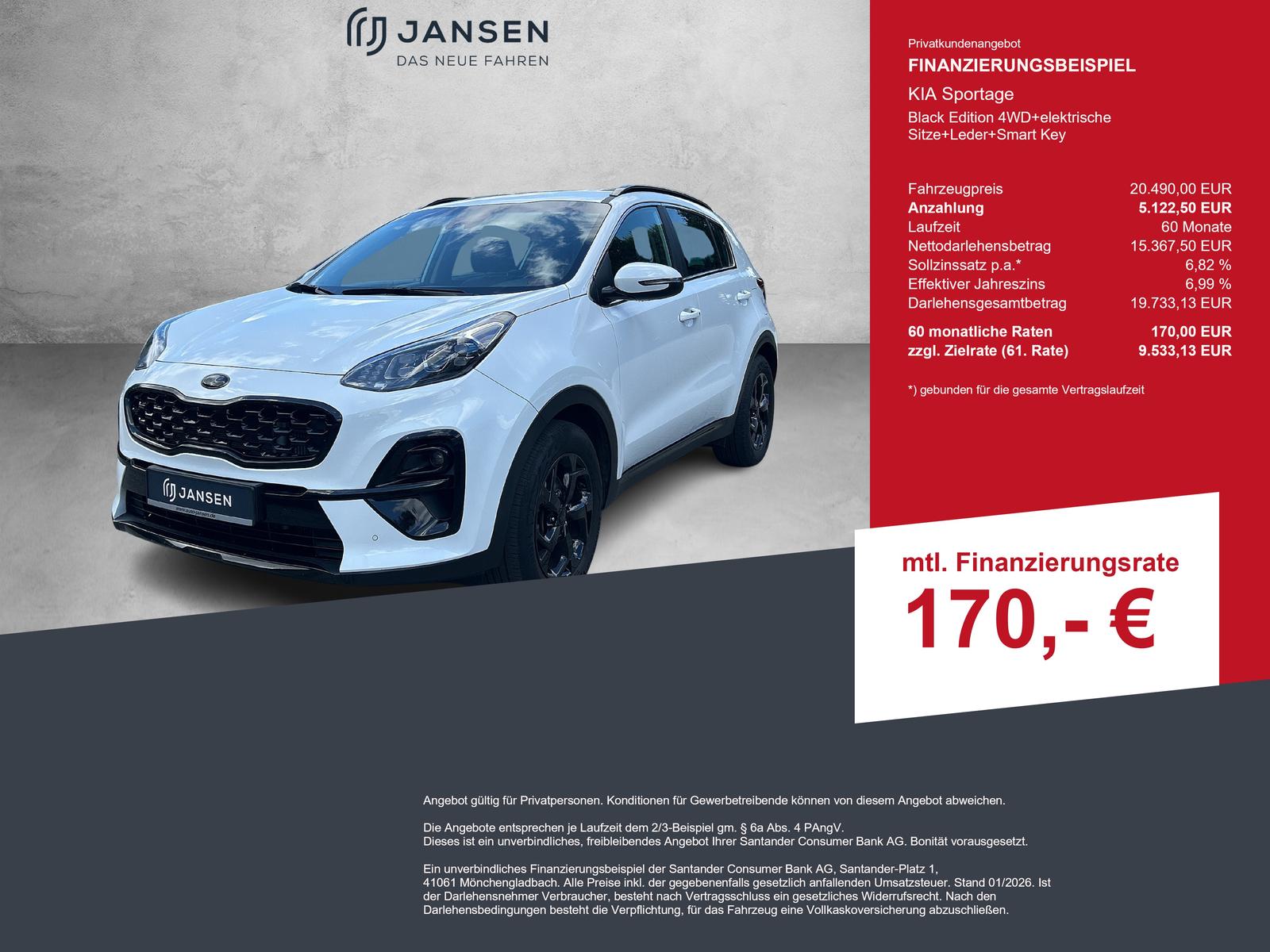 Kia Sportage Black Edition 4WD+elektrische Sitze+Led
