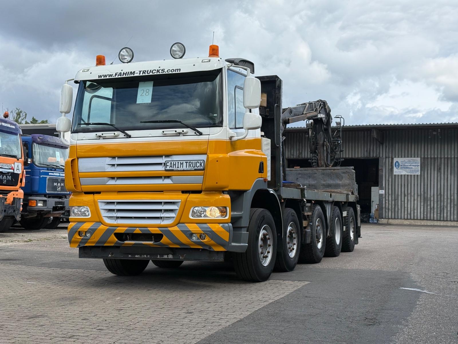 DAF CF 85.460 GINAF Pritsche, 10x4, Kran,Blatt-Blatt