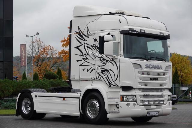 Scania R 580 / V8 / RETARDER / CAŁA NA PODUSZKACH