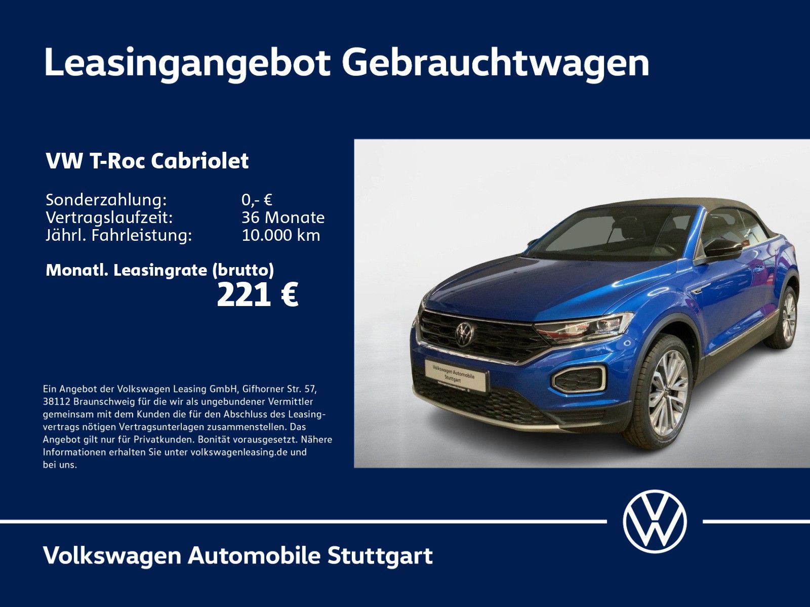 Volkswagen T-Roc Cabriolet Active 1.5 TSI DSG Standh. Navi 