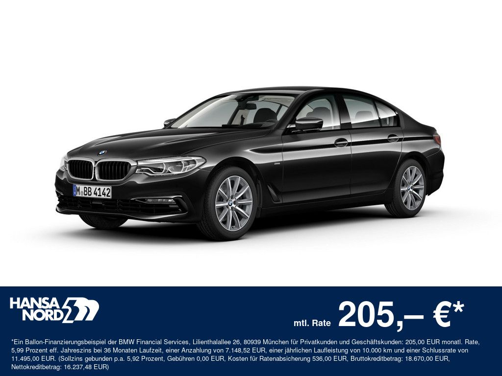 BMW 520d Lim. SPORTLINE LED NAVI HUD 360° PDC 18"