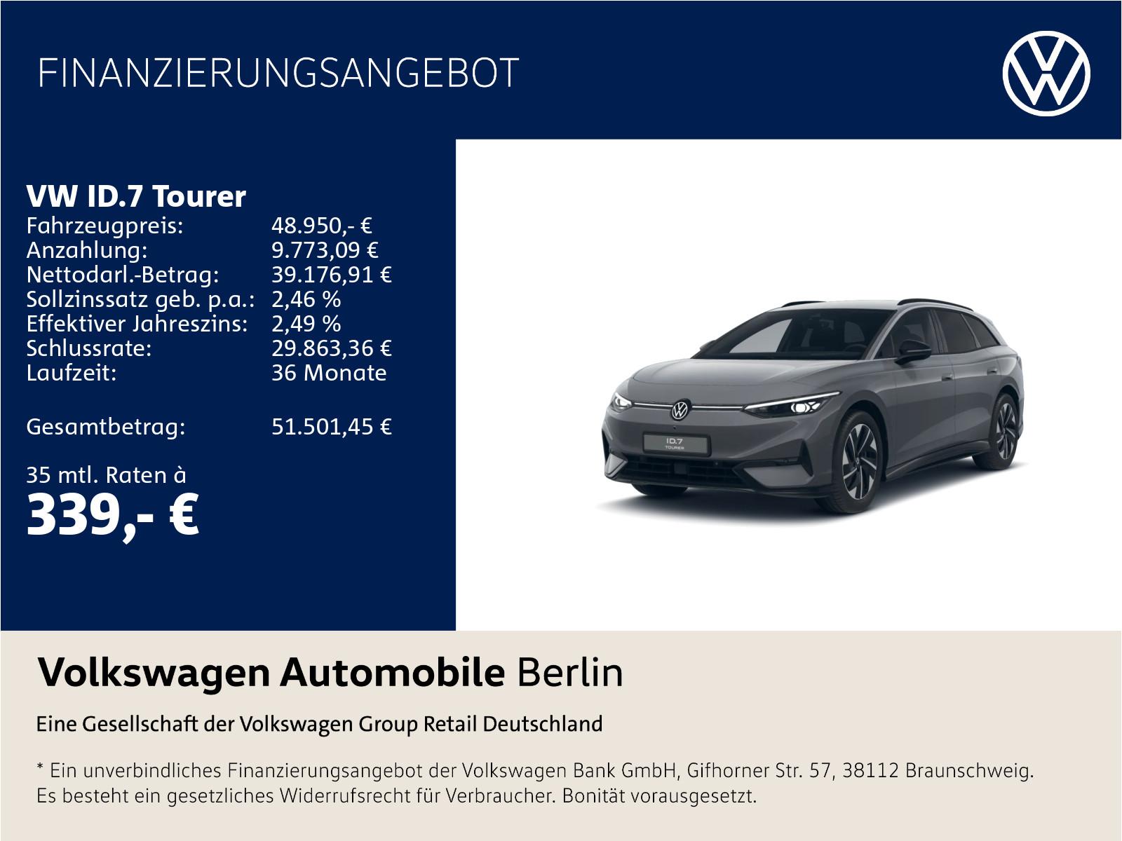Volkswagen ID.7 Tourer Pro Klima Navi ACC R-Kam Wärmepumpe