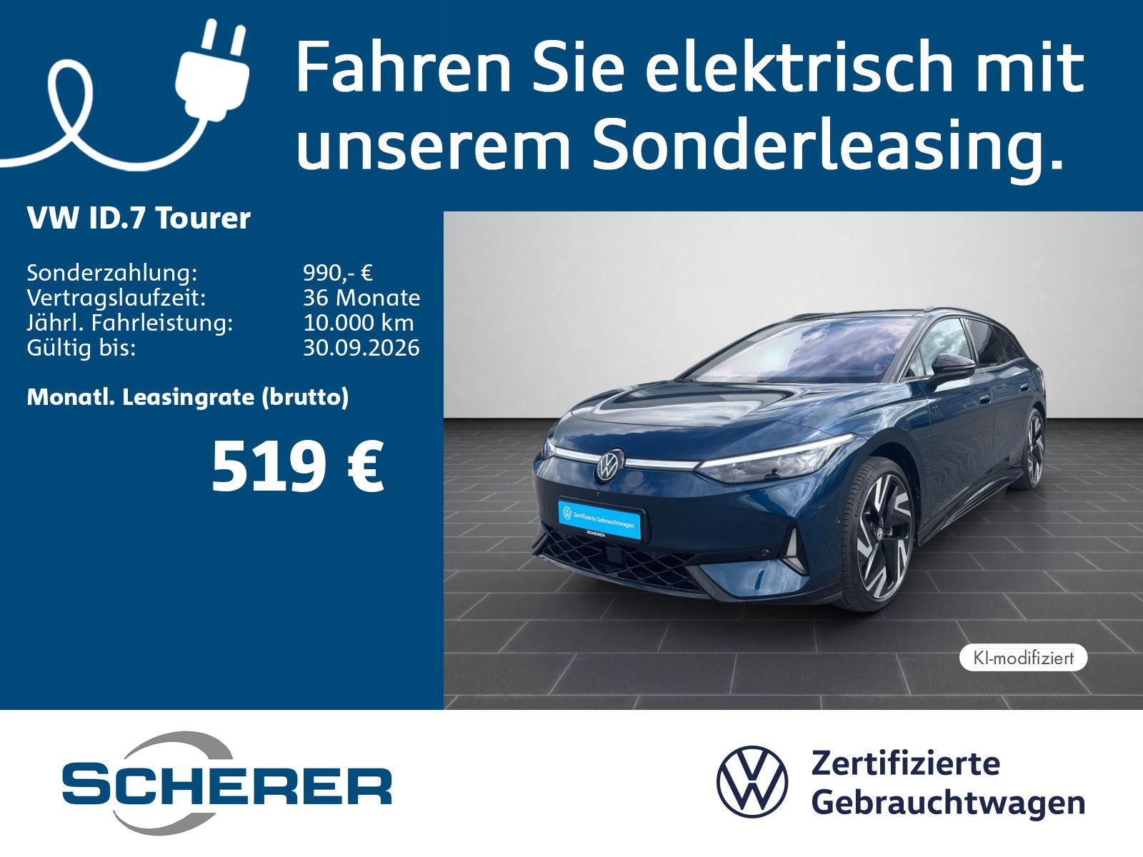 Volkswagen ID.7 Tourer GTX PANO AHK 360° Wärempumpe uvm foto 1