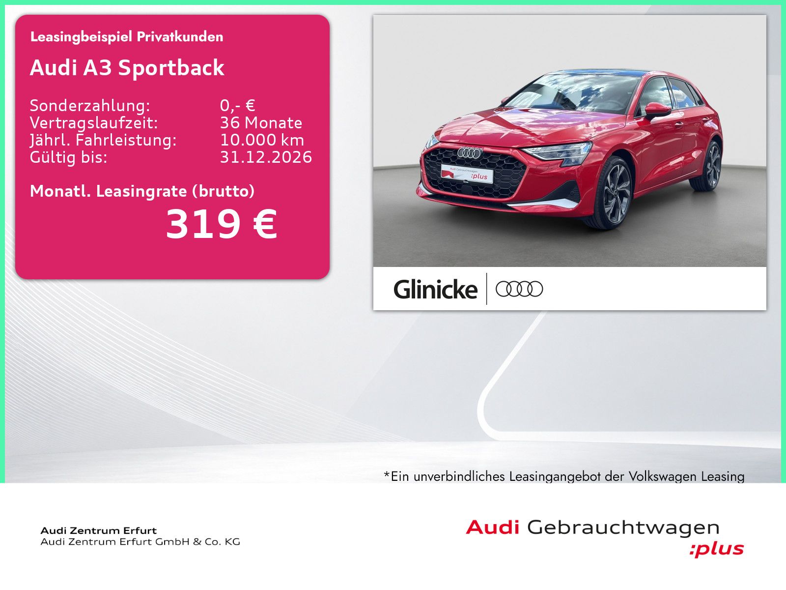 Audi A3 Sportback Advanced 30 TFSI S tr. Pano HUD AHK