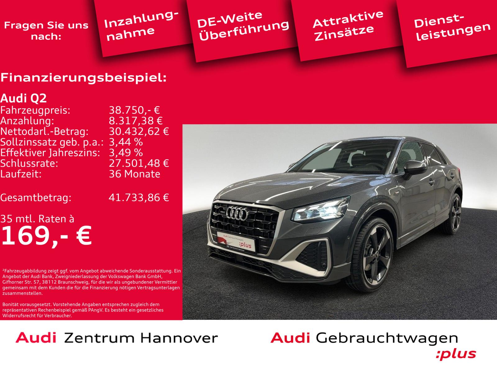 Audi Q2 S line 40 TFSI quattro Matrix Standh. Kamera