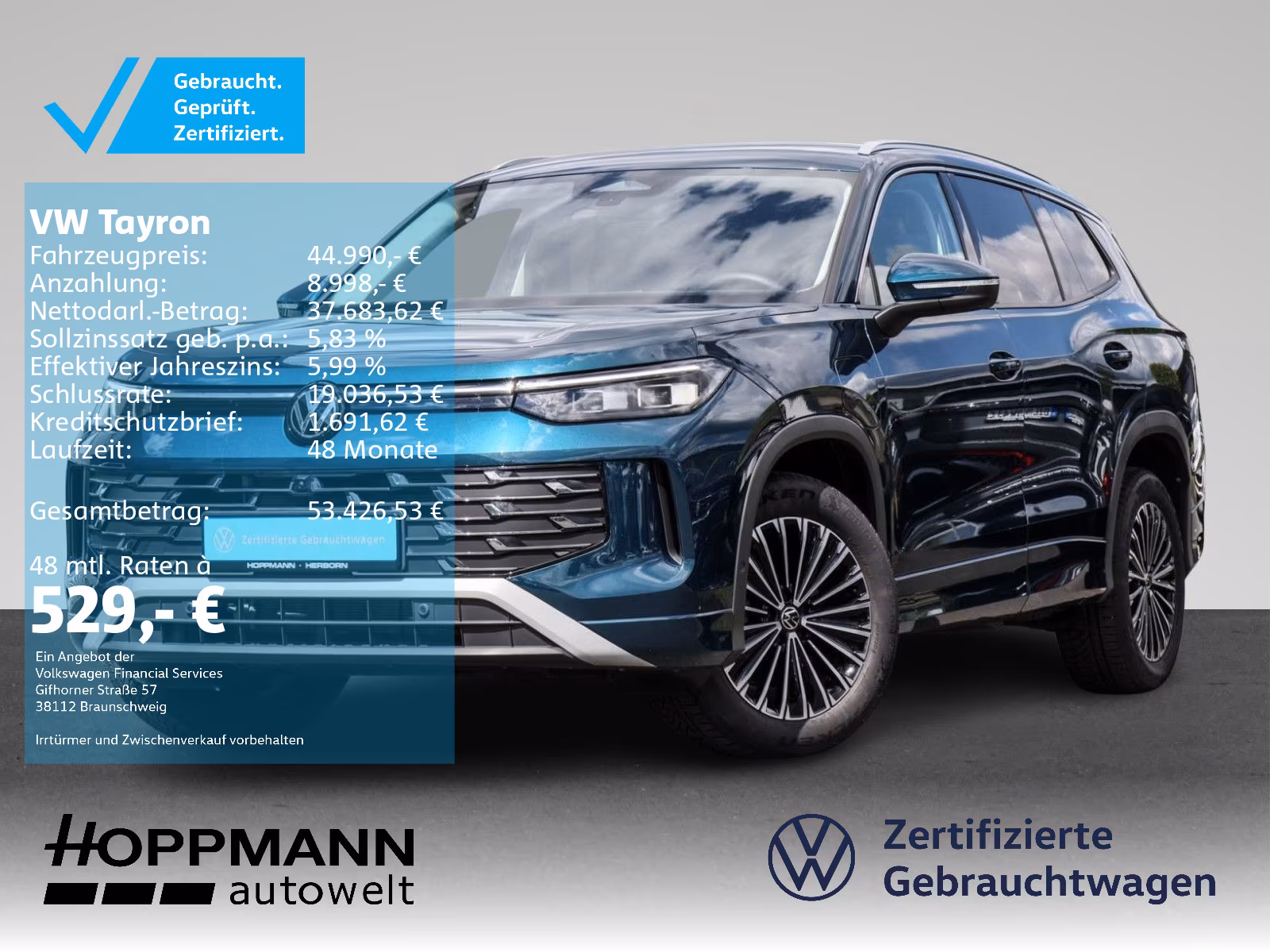Volkswagen Tayron Elegance eHybrid HD-Matrix DCC 360°Cam AC