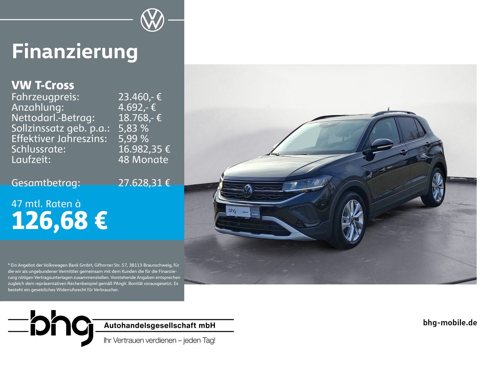 Volkswagen T-Cross 1.0 TSI OPF DSG Goal